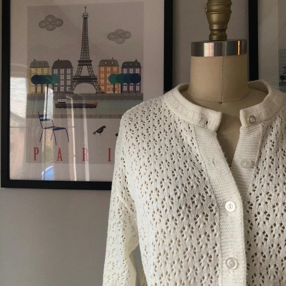 Pointelle Knit Cardigan - Picture 8 of 8